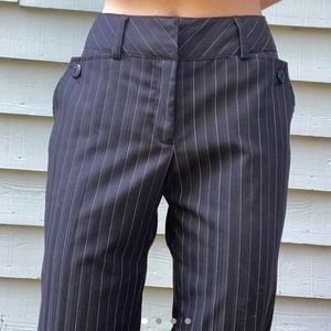 Vintage Pinstripe Black Trouser Pants  🎱🍸

-